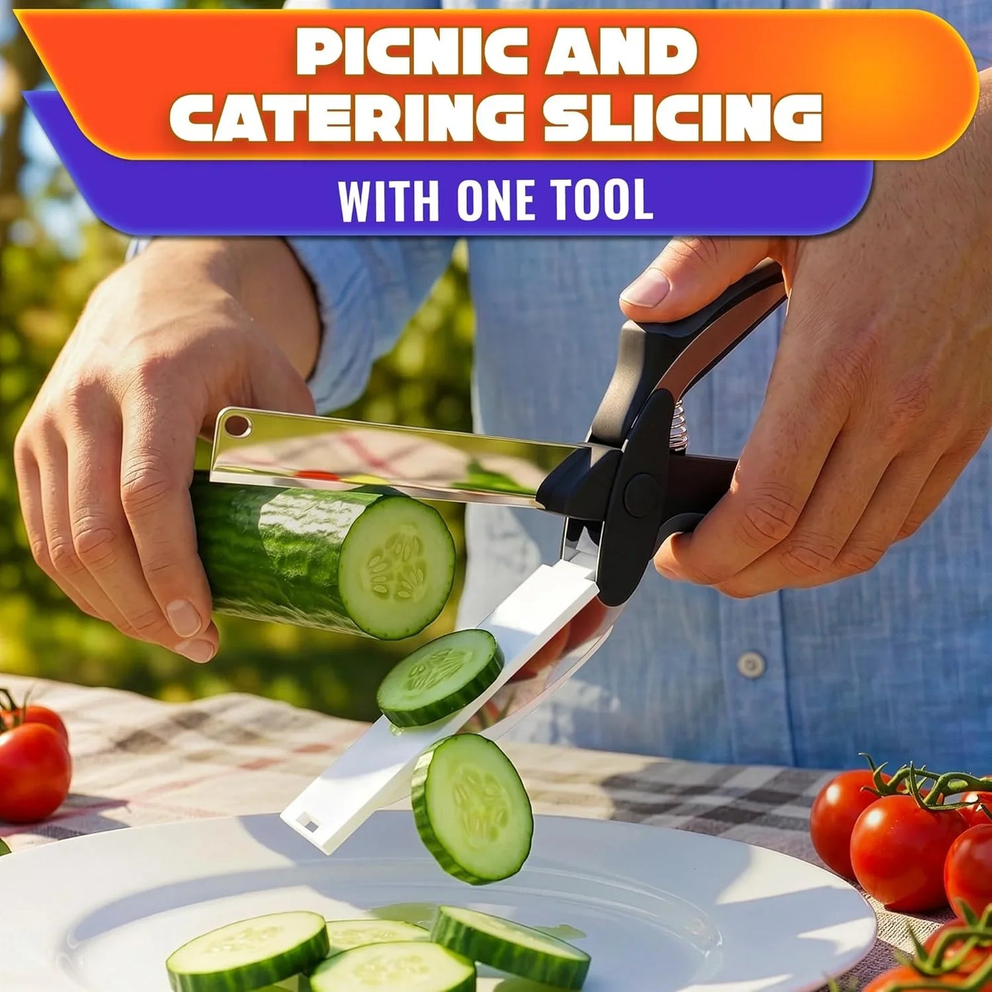 2 in 1 Kitchen Scissors for Food