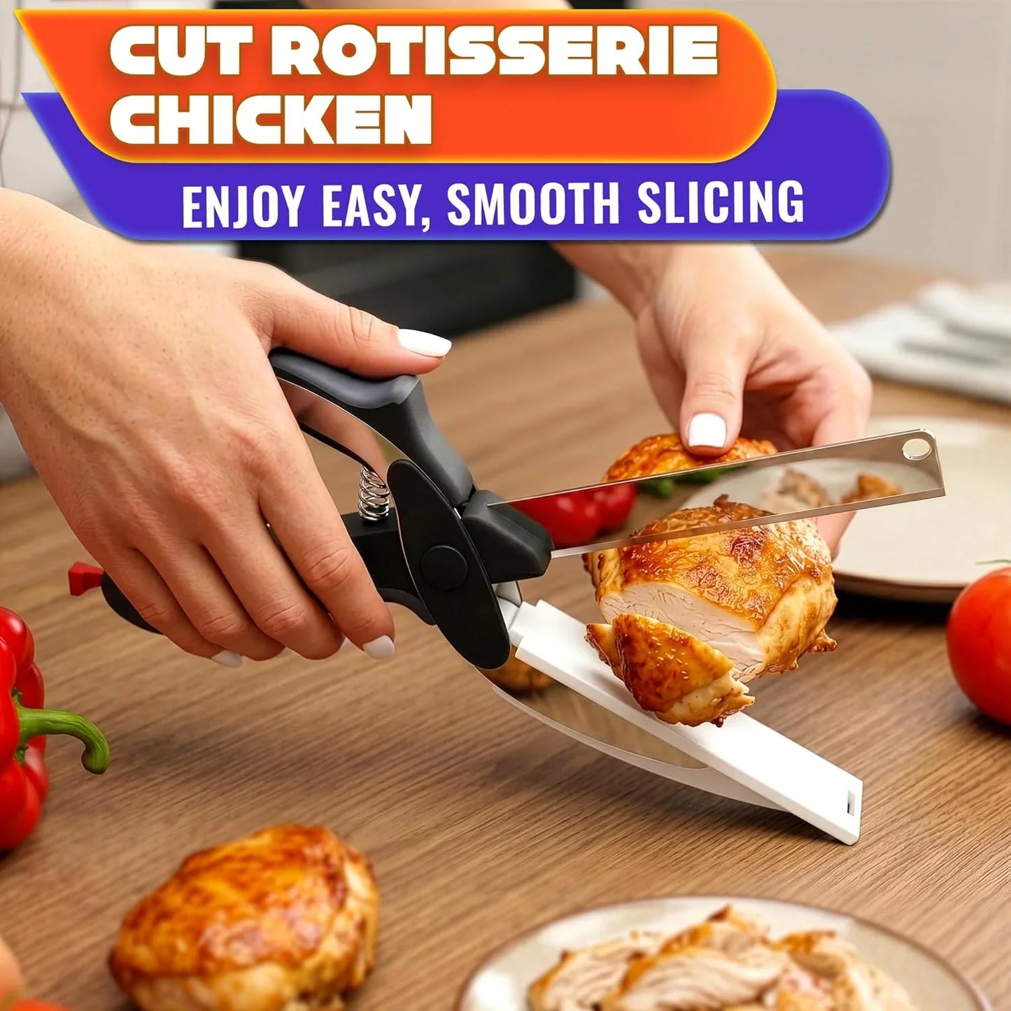 2 in 1 Kitchen Scissors for Food