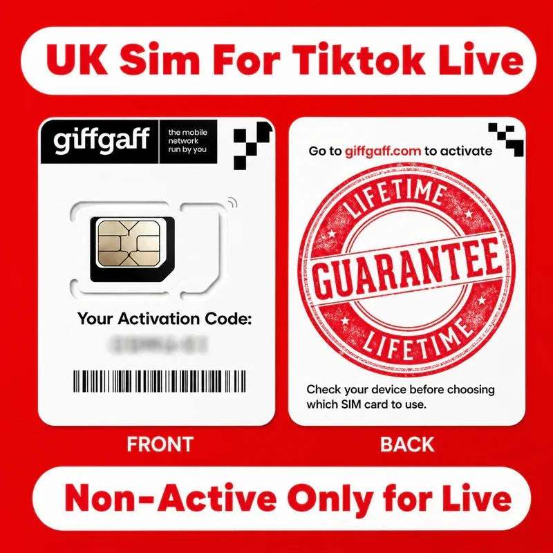 Ready-to-Use UK SIM for TikTok Live, Verification & Online Services