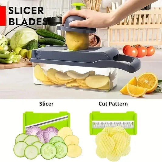 16-in-1 Vegetable Cutter, Salad, Fruit And Vegetable Cutter, Peeler