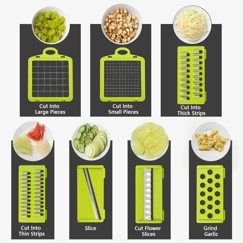 16-in-1 Vegetable Cutter, Salad, Fruit And Vegetable Cutter, Peeler