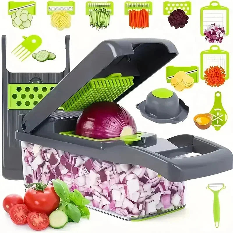 16-in-1 Vegetable Cutter, Salad, Fruit And Vegetable Cutter, Peeler