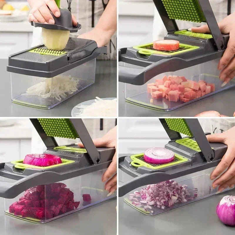 16-in-1 Vegetable Cutter, Salad, Fruit And Vegetable Cutter, Peeler